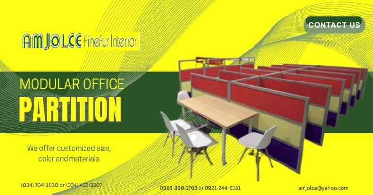 Level Up Your Office Space: AMJOLCE Finefur Interior's Smart Partitions Are Revolutionizing Bacolod Workplaces!