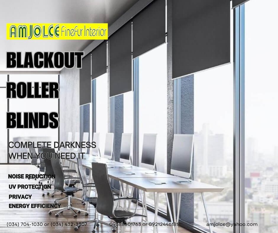 🌙 Blackout Roller Blinds by Amjolce – Complete Darkness When You Need It! 🌙